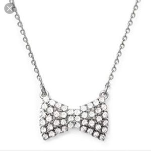 NWT Kate Spade Sparkle Bow Pendant Necklace